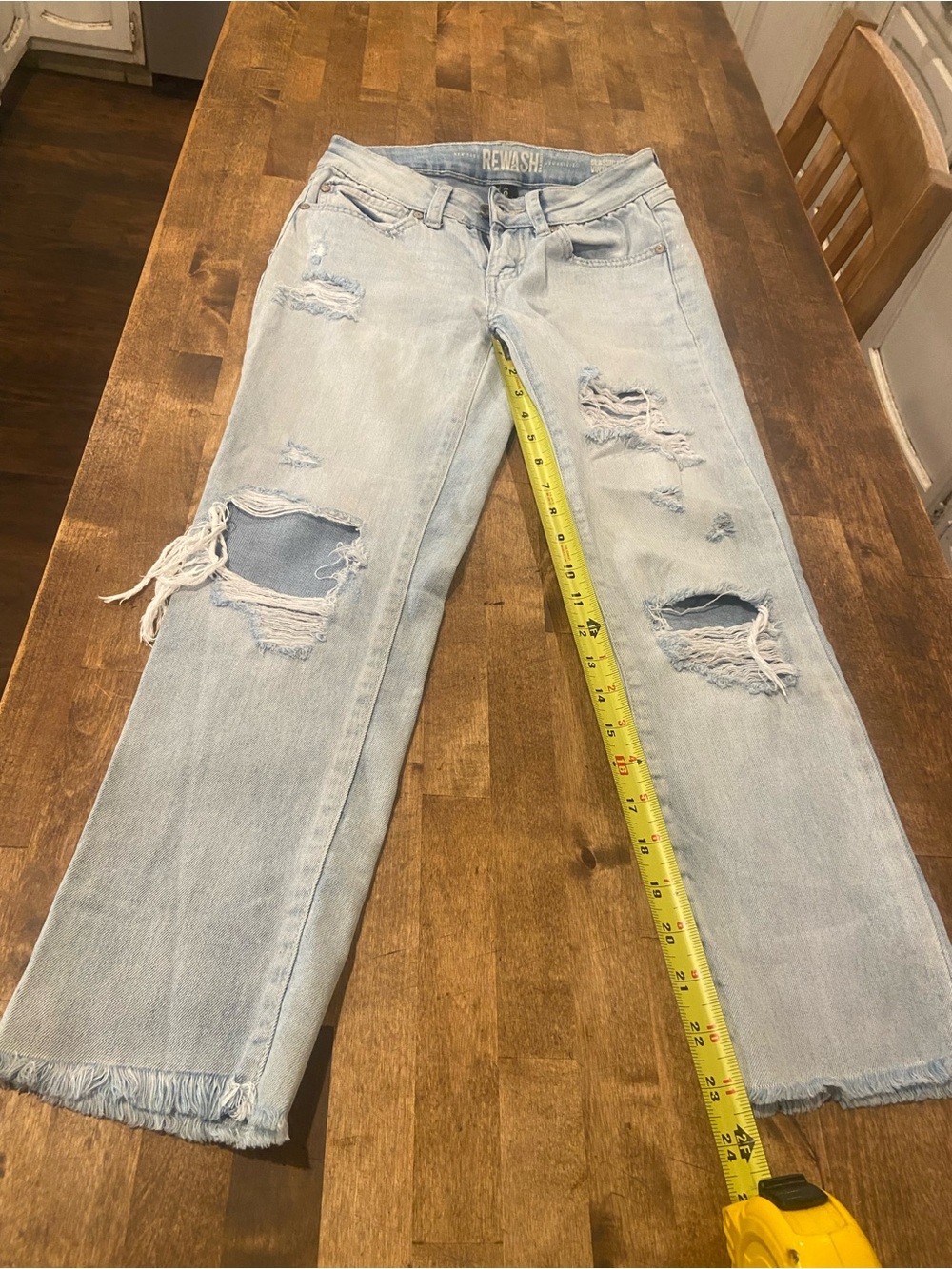 Rewash Light Blue Distressed Boyfriend Jeans